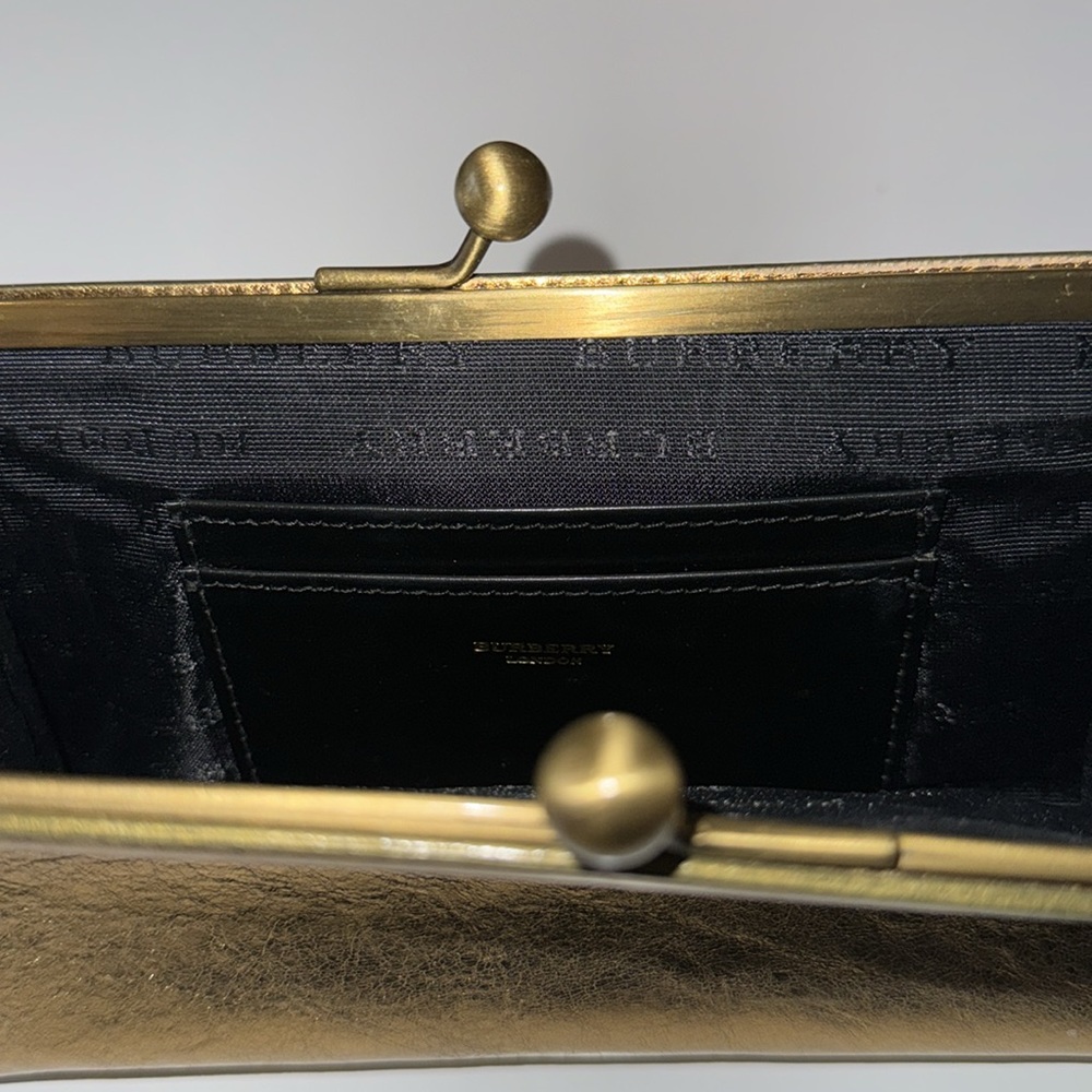 Burberry gold clutch/wristlet - Picture 3 of 3